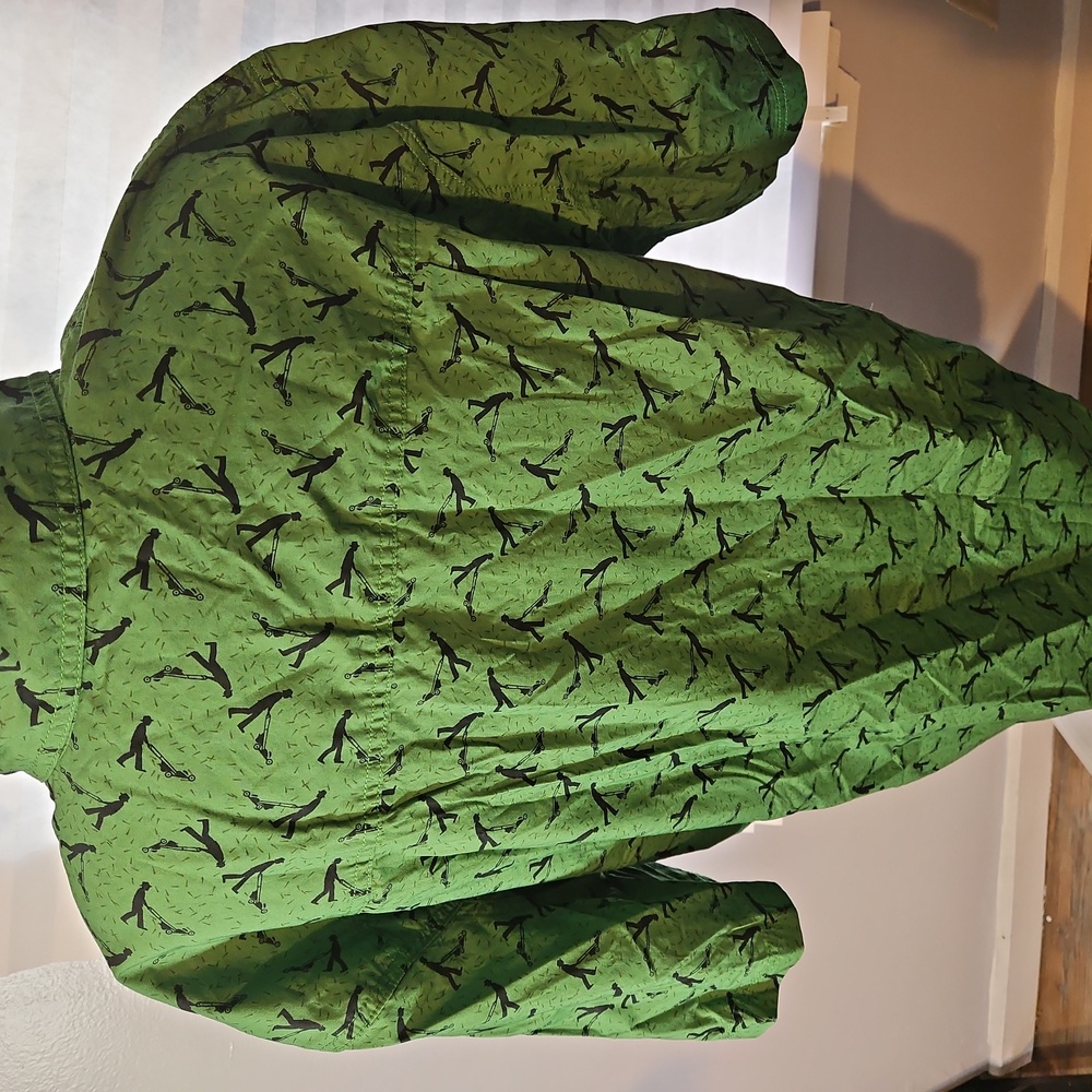 Green Button-Up Shirt - Picture 7 of 7